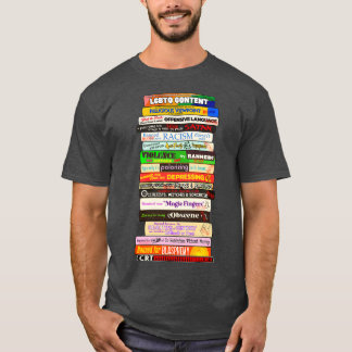 Banned Books Stack Gründe Bücher sind gefährdet T-Shirt