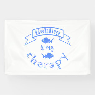 Banner Band Zitat Fischen ist meine Therapie