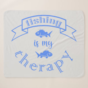 Banner Band Zitat Fischen ist meine Therapie Sherpadecke