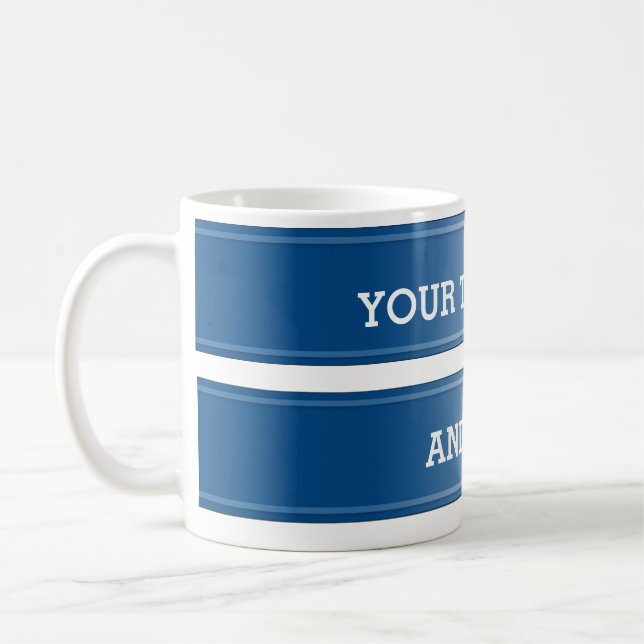 BANNER blauer Farbverlauf + Ihr Text Kaffeetasse (Links)