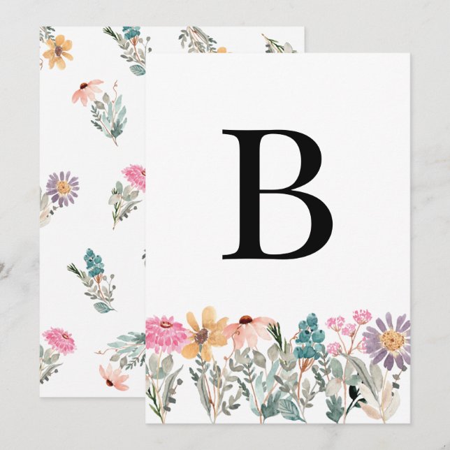 Banner/Bunting für DIY-Wildblumen Einladung (Vorne/Hinten)