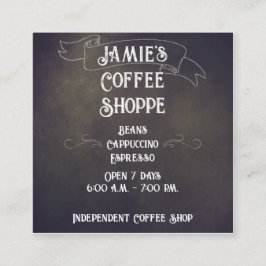 Banner Chalet Design Business Card Quadratische Visitenkarte