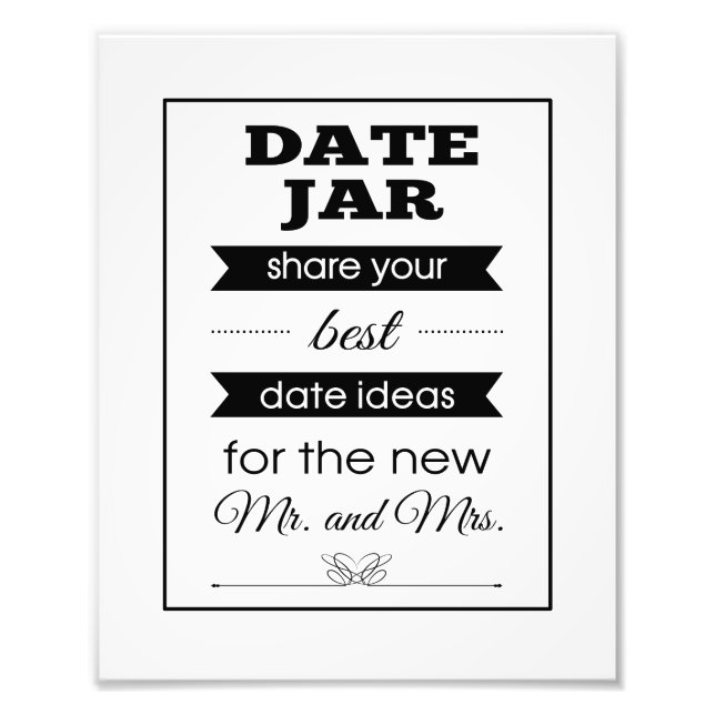 Banner Datum Jar Wedding Sign Fotodruck (Vorne)