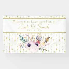 Banner der hübschen Boho Bouquet-Engagement-Partei