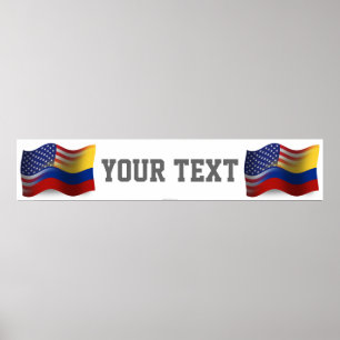 Banner der kolumbianisch-amerikanischen Waagschale Poster