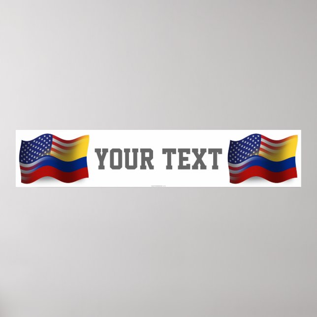 Banner der kolumbianisch-amerikanischen Waagschale Poster (Vorne)
