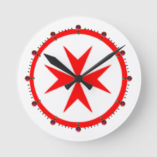 Banner der Marine Toskana Medici Runde Wanduhr