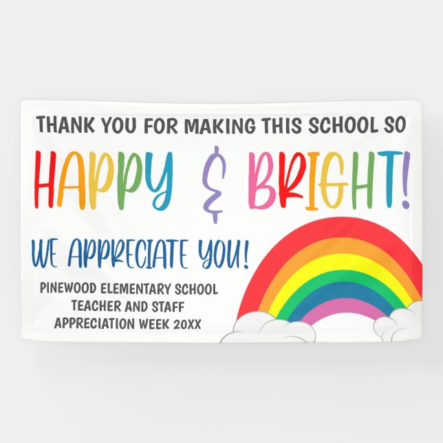 Banner der Rainbow Teacher Apprecive Week (Horizontal)