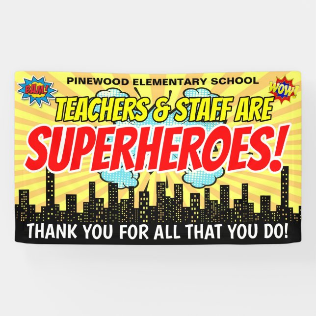 Banner der Superhero Teacher Wertungswoche (Horizontal)