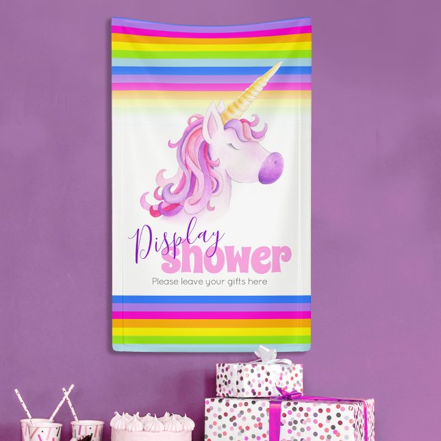 Banner für Baby Dusche Regenbogen Einhorngeschenk (Von Creator hochgeladen)