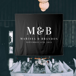 Banner für benutzerdefinierte Couple Wedding Monog Wandteppich