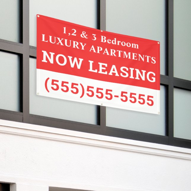 Banner für benutzerdefiniertes Jetzt Leasing (Äußeres Gebäude)