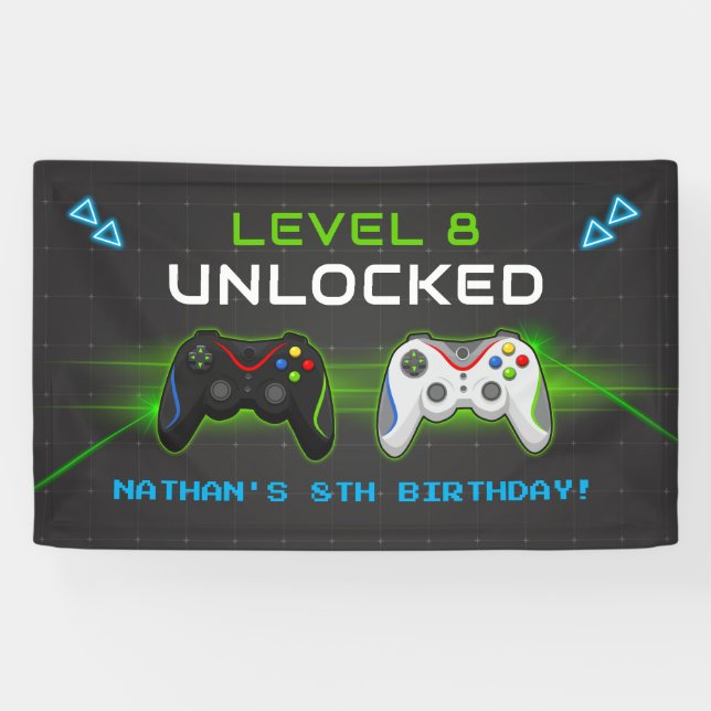 Banner für das Party von Videospielen Kindergeburt (Horizontal)