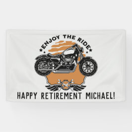 Banner für das Party zur Rückgabe von Motorrädern