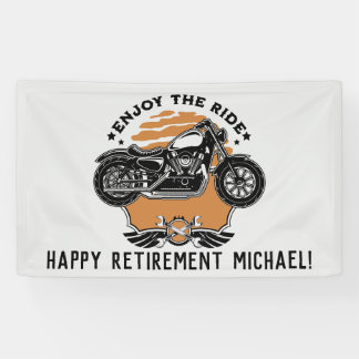 Banner für das Party zur Rückgabe von Motorrädern