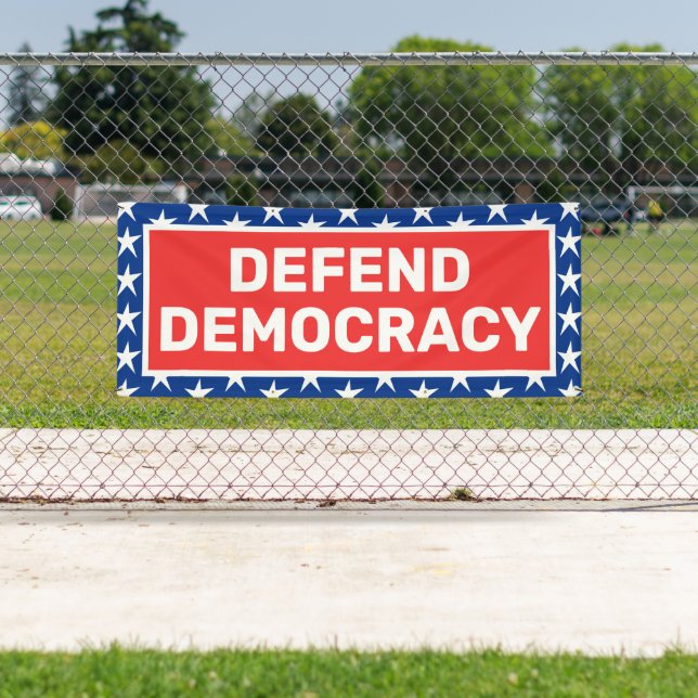 Banner für Demokratie-Protest (Insitu)
