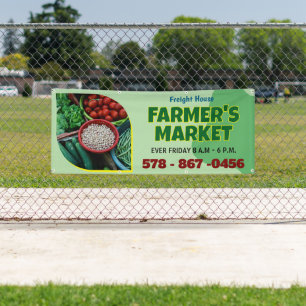 Banner für den Bauernmarkt im Freien