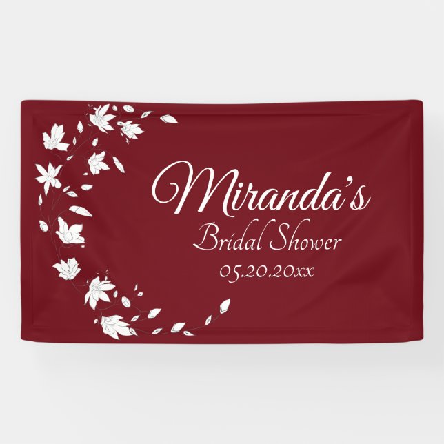 Banner für den Herbst Wein und Weißes Brautparty (Horizontal)
