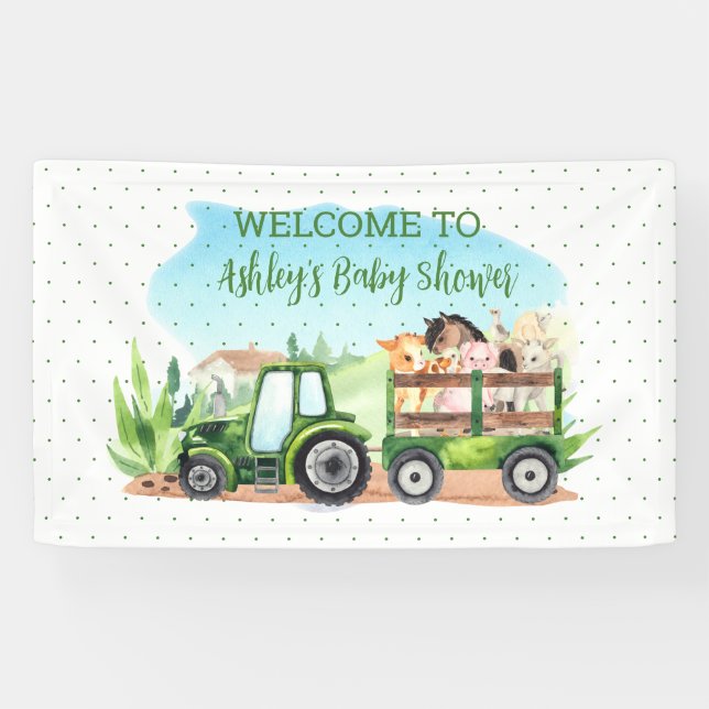 Banner für die Baby-Dusche von Landtieren (Horizontal)