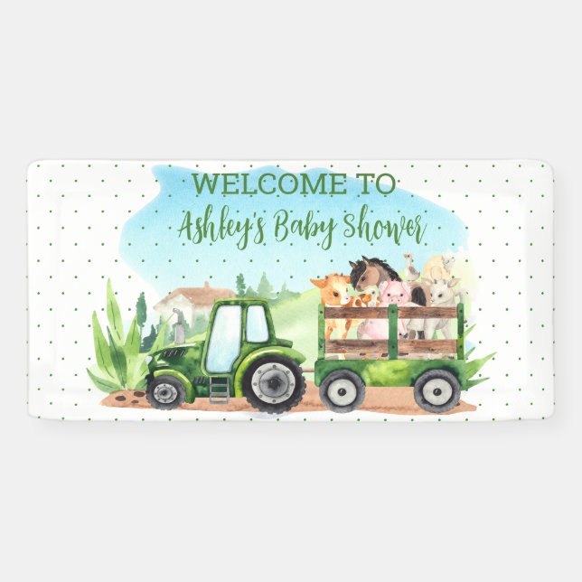 Banner für die Baby-Dusche von Landtieren (Horizontal)
