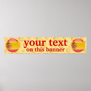 Banner für die Flagge Spaniens Poster