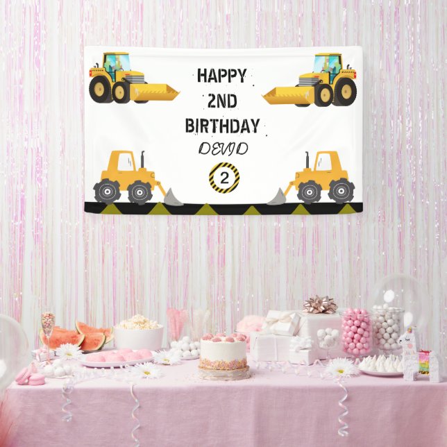Banner für die Geburtstagspartei von Bauwagen (Party)