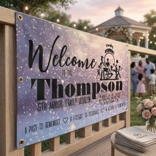 Banner für die lila Passionsfamilie Wiedersehen