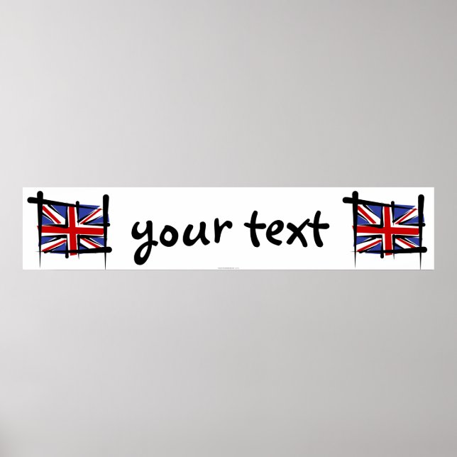 Banner für die Pinselmarke Vereinigtes Königreich Poster (Vorne)