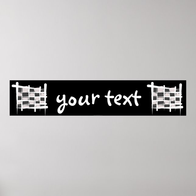 Banner für die Pinselmarkierung nach Checked Racin Poster (Vorne)