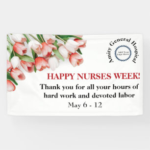 Banner für florale Unternehmenshappy Nurses Week