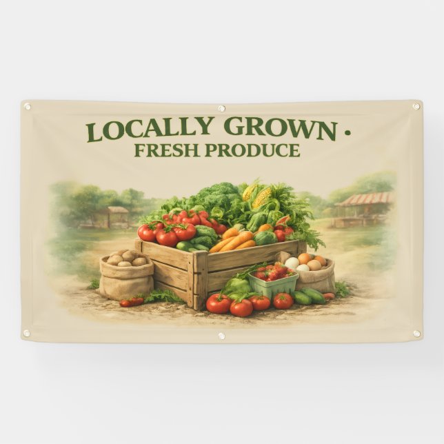 Banner für frisches Gemüse und Eier von freilaufen (Horizontal)