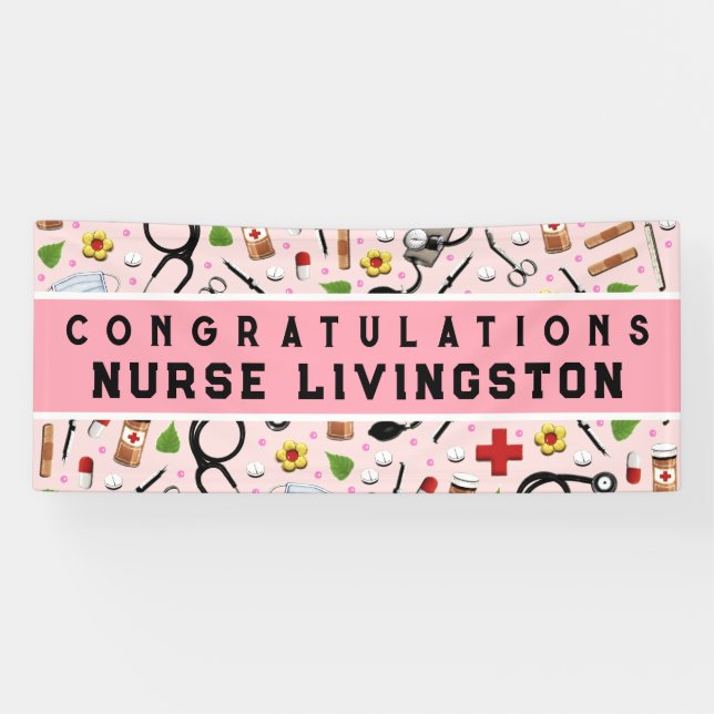 Banner für Glückwunsch von Krankenpflegerinnen und (Horizontal)