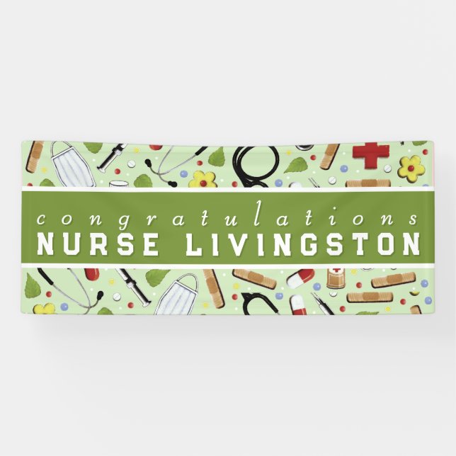 Banner für Glückwunsch von Krankenpflegerinnen und (Horizontal)