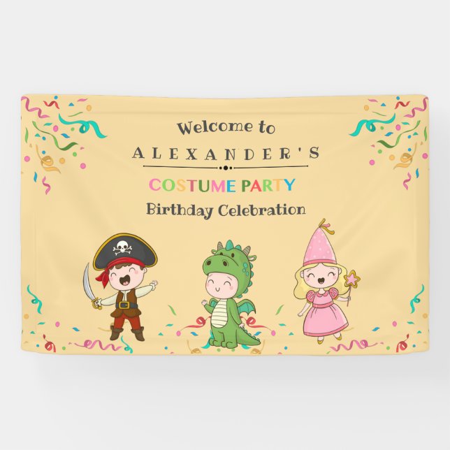 Banner für Jugendkostüme-Party (Horizontal)