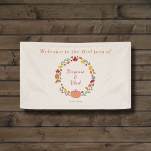 Banner für Kranz und Hochzeit im Herbst