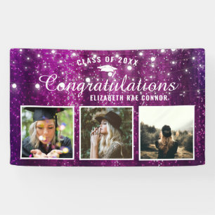 Banner für lila Sparkle Abschluss Foto