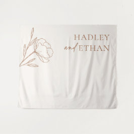 Banner für Minimalistische Hochzeiten Wandteppich