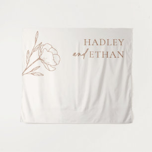 Banner für Minimalistische Hochzeiten Wandteppich