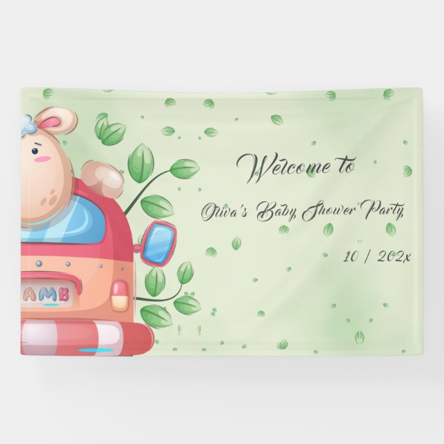 Banner für niedliches Baby Lamb Baby Dusche (Horizontal)