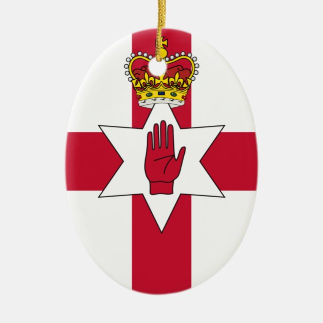Banner für Nordirland Keramik Ornament (Vorne)