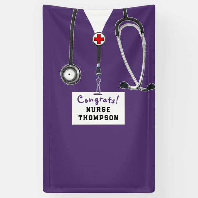 Banner für Nurse Abschluss Glückwunschs (Vertikal)