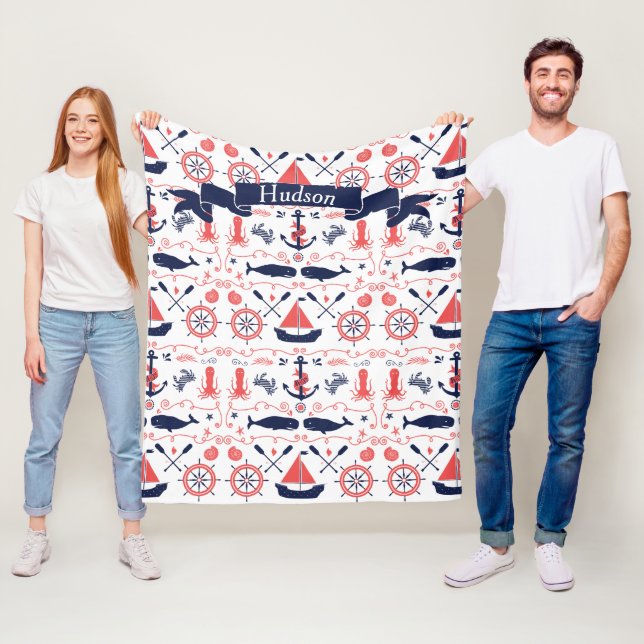 Banner für personalisierte Korallenriffe Fleecedecke (Beispiel)