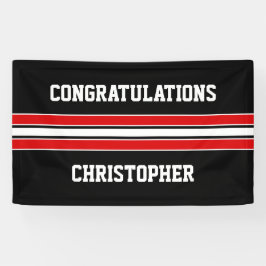 Banner für Red und Black Custom Sports Abschluss