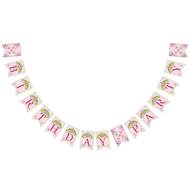 Banner für Rosa und Grüne Nostalgische Blumenbünde (Alle)