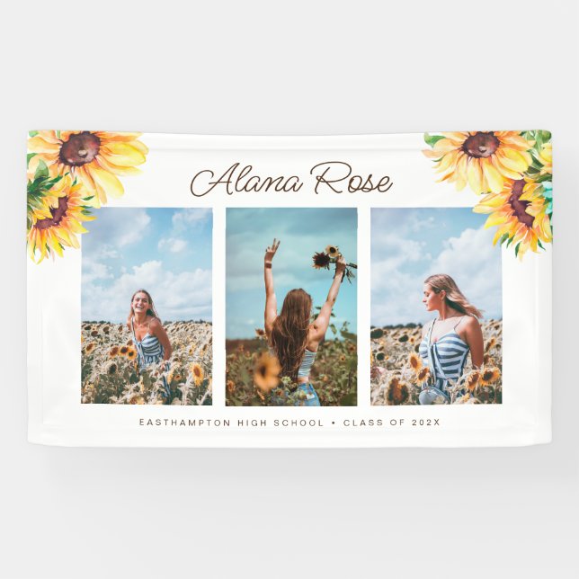 Banner für Sonnenblumen-Abschluss (Horizontal)