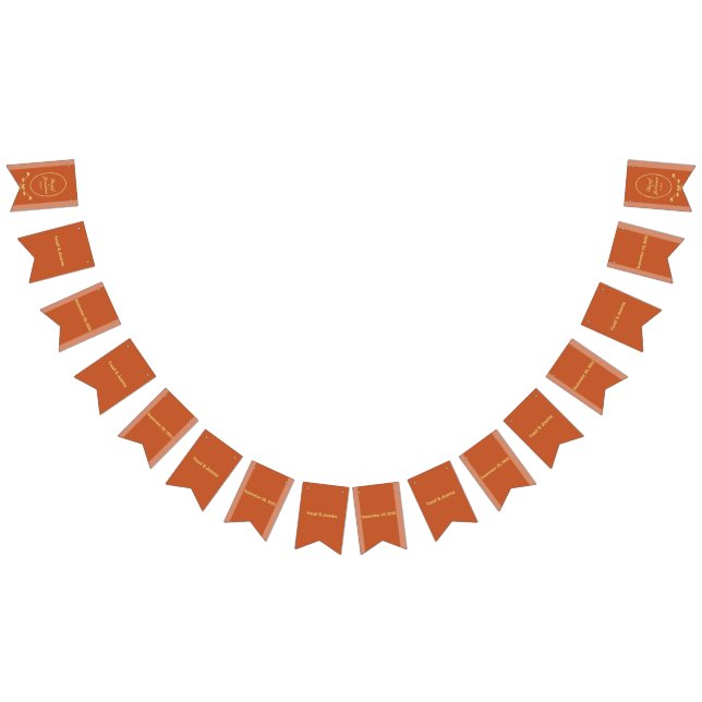 Banner für Terracotta und Gold Wedding Bunting (Alle)