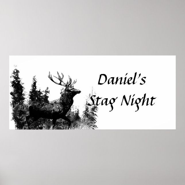 Banner für Vintage Bachelor-Party Poster (Vorne)