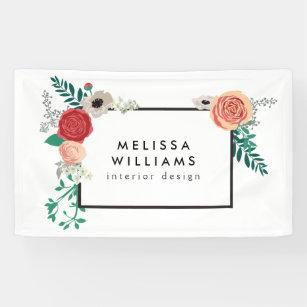 Banner für Vintage Blumenmotive