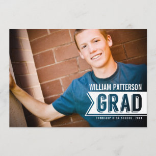 Banner Grad Typ Foto Graduation Party Einladung