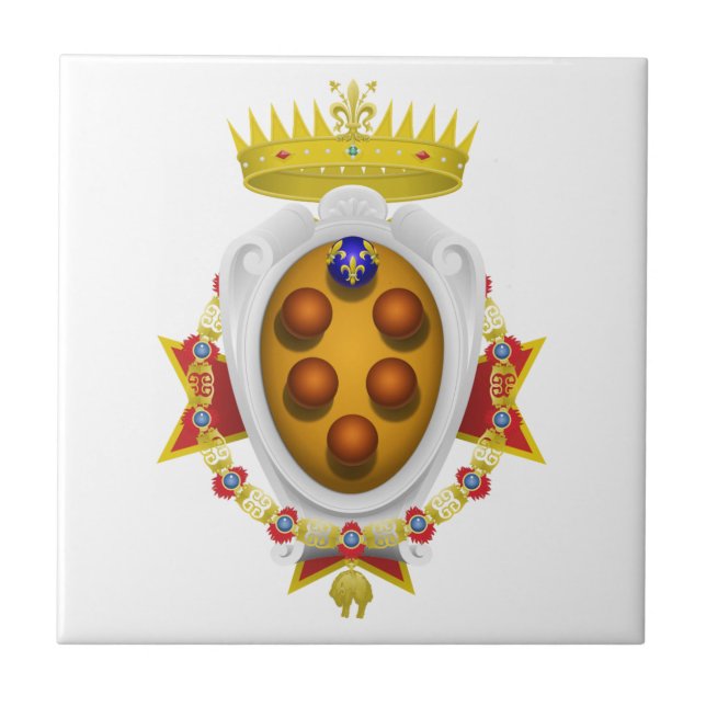 Banner Großherzogtum Toskana Fliese (Vorderseite)